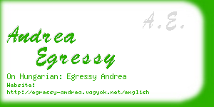 andrea egressy business card